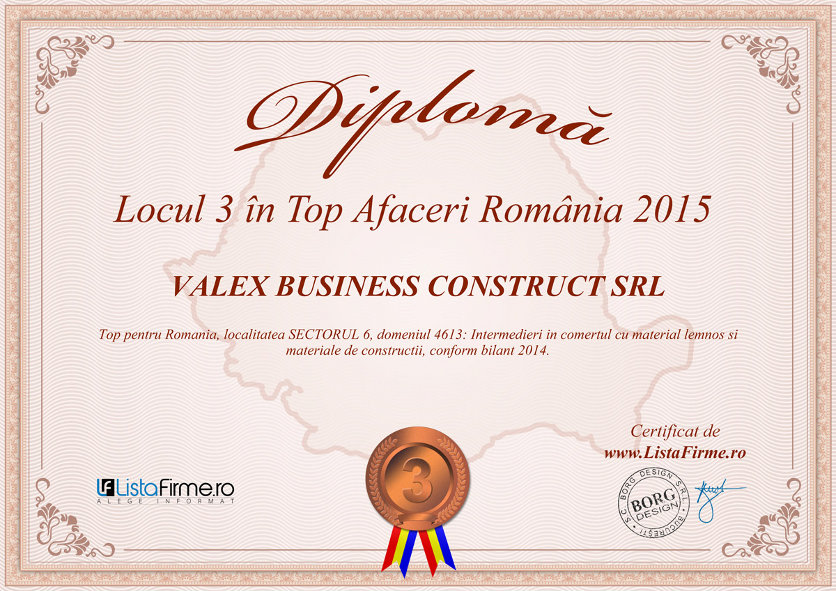 locul III in top afaceri romania  2015